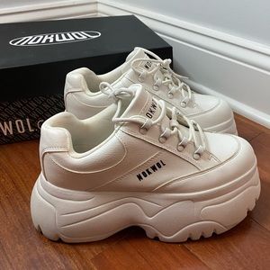 Nokwol platform white sneakers (vegan)